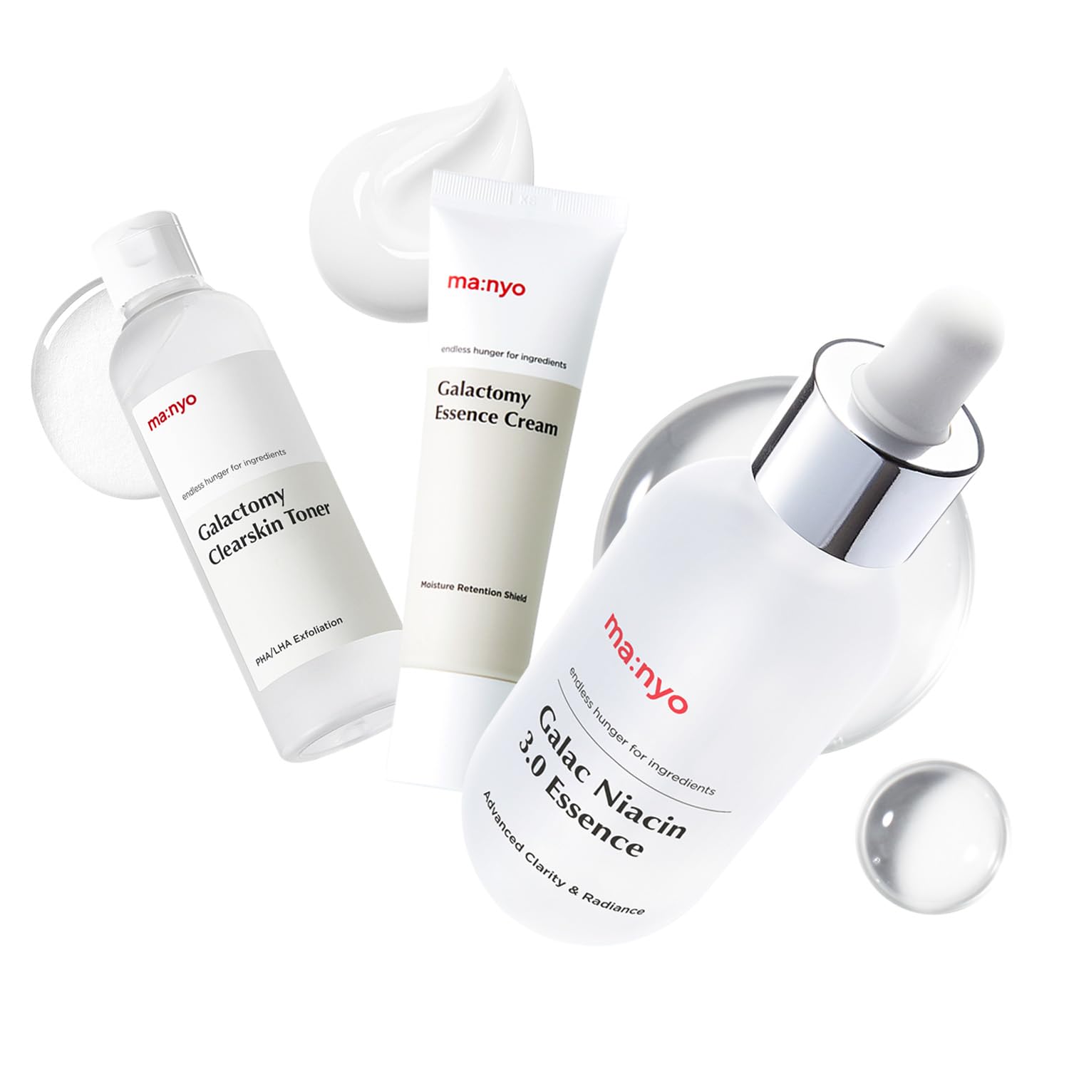 

MANYO Galac Transparent Skin Total Set (Toner 210ml + 3.0 Serum 30ml Cream 50ml) TransparencySkin TextureMoisturizingPore Care