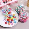 Cute Candy Color Hair Ties for Girls - Non-Damaging Rubber Bands & Towel Rings