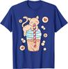Cute Cat Drinking Bubble Tea Boba Milk Tea Graphic Tee Kawaii Kitten Lover Shirt