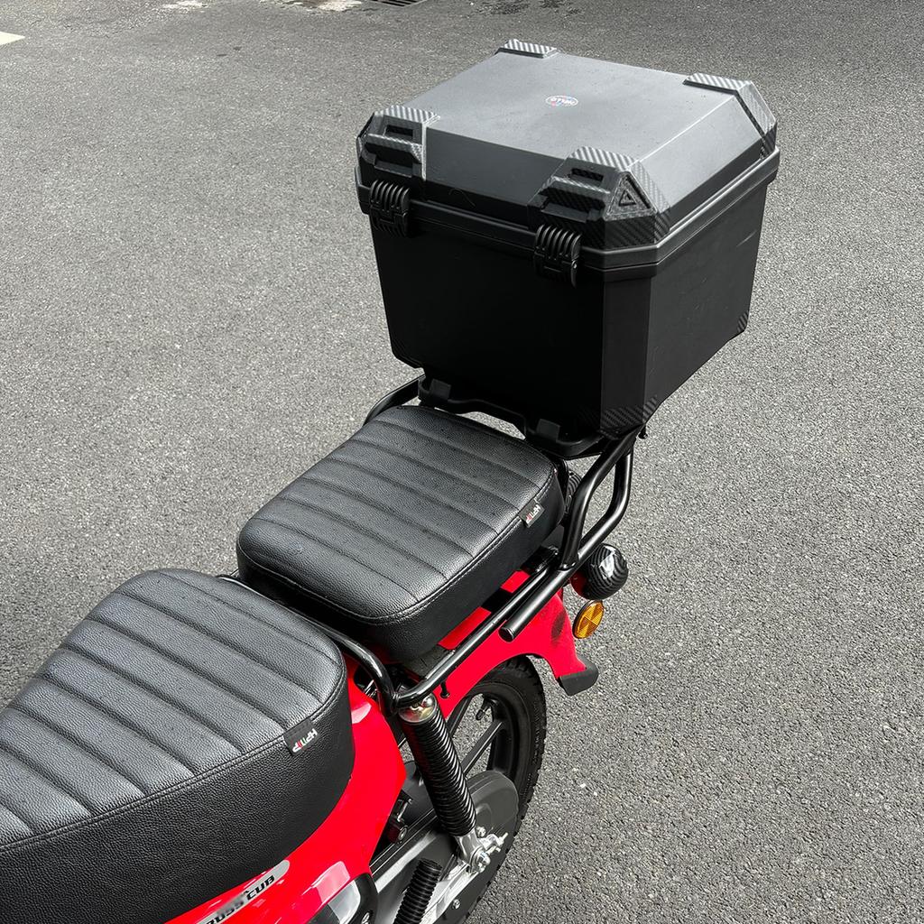 Yoothi Compatible Steel Rear Carrier Extension for Honda Super Cub and Cross Extends Cargo Compatible with Top Cases and Rear Includes Cargo Custom