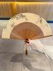Ancient Style Fan Bamboo National Style Folding Paper Fan High-End with Hanfu Women Cool Fan Portable New Chinese Style Bamboo Fan Gift