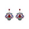 Luxenter Earrings with Multi-colored Crystal 18k Gold Finish - Moken
