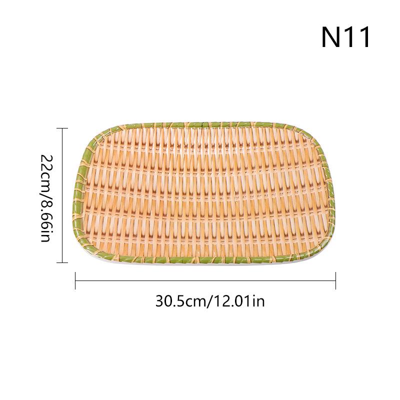 Tkanie bambusowe Gorący garnek Talerz na warzywa Wiele stylów Melamina Talerz do grillowania Zielony talerz do serwowania Restauracja