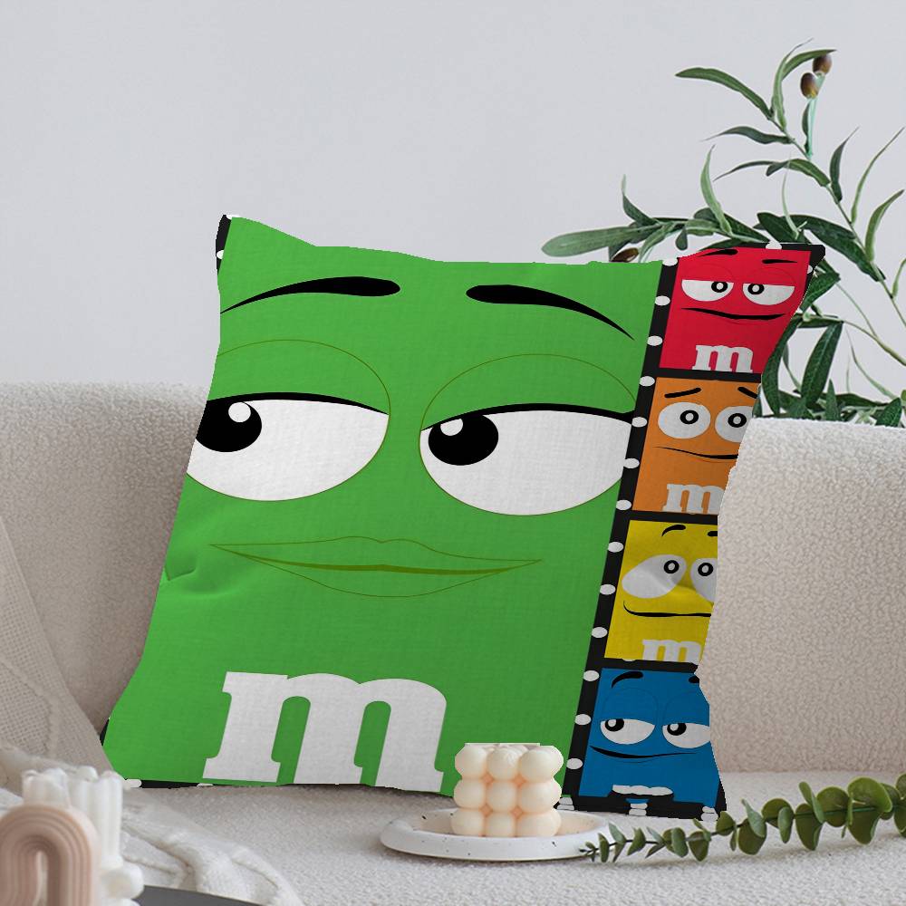 Candy M-Ms C-Chocolate M&M'S Pillow Cover Design Cushion Cover Decor Holiday Decorati