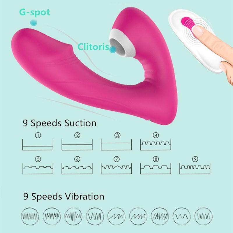 Vagina Sucking Vibrator 9/10 Speed Vibrating Oral Sex Suction Magic Wand Clitoris Stimulator Sex Toys for Woman Masturbation