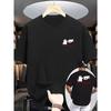 European sizes Men's Funny Cat T-Shirt- Breathable Regular Fit Tee -Print Summer Shirt, Casual Wear, Round Neckline, Comfortable Wear