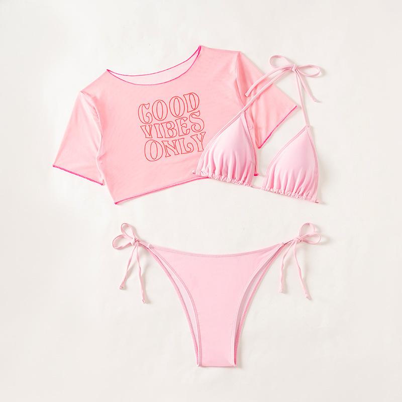 New European And American Split Swimsuit Women'S Russian Bikini Three-Piece Set