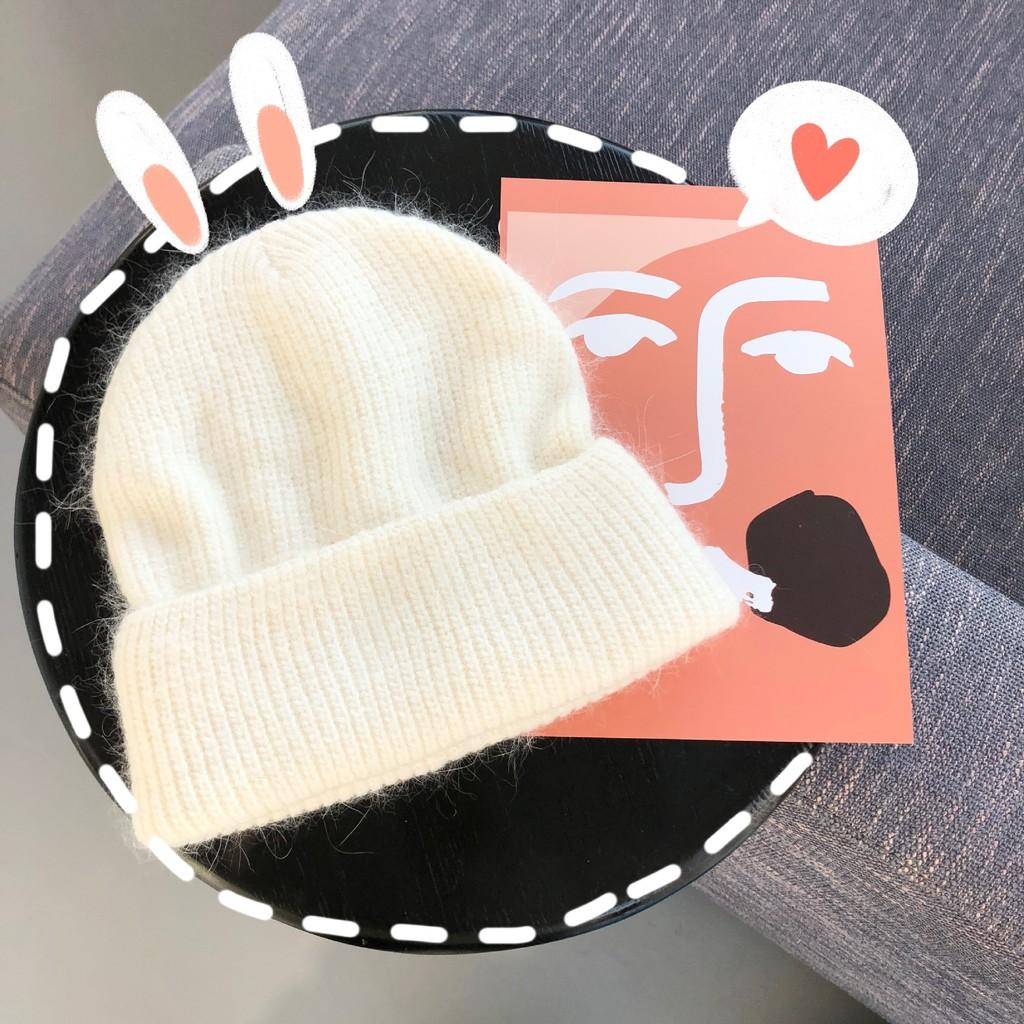 Soft Rabbit Hair Blend Knit Hat For Women Sweet And Versatile For Seasons All