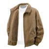 Nieuwe Dikke Warme Pluche Jas voor Mannen Casual Lamswol Parka Trend Jas voor Mannen Bomberjack voor Mannen Retro Bontkraag Winterjas