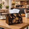 1pc of Fantasy Glow Artwork Tissue Holder - Floral Butterfly Night Tissue Paper Box for Car, Office - Ornamental Napkin Holder with Artwork, Rectangul
