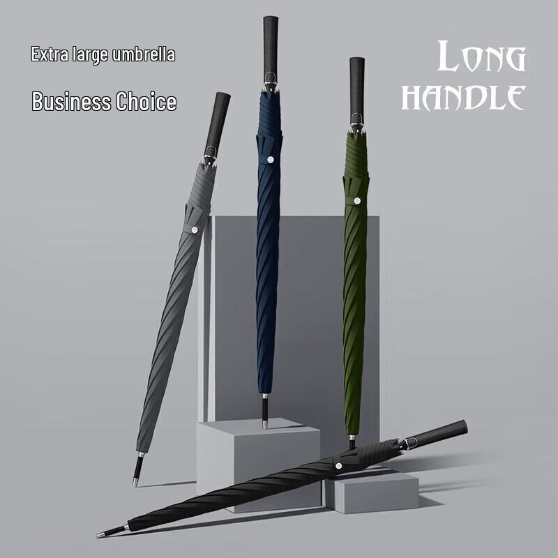MAYDU Men's Business Semi-Automatic Long Handle Umbrella