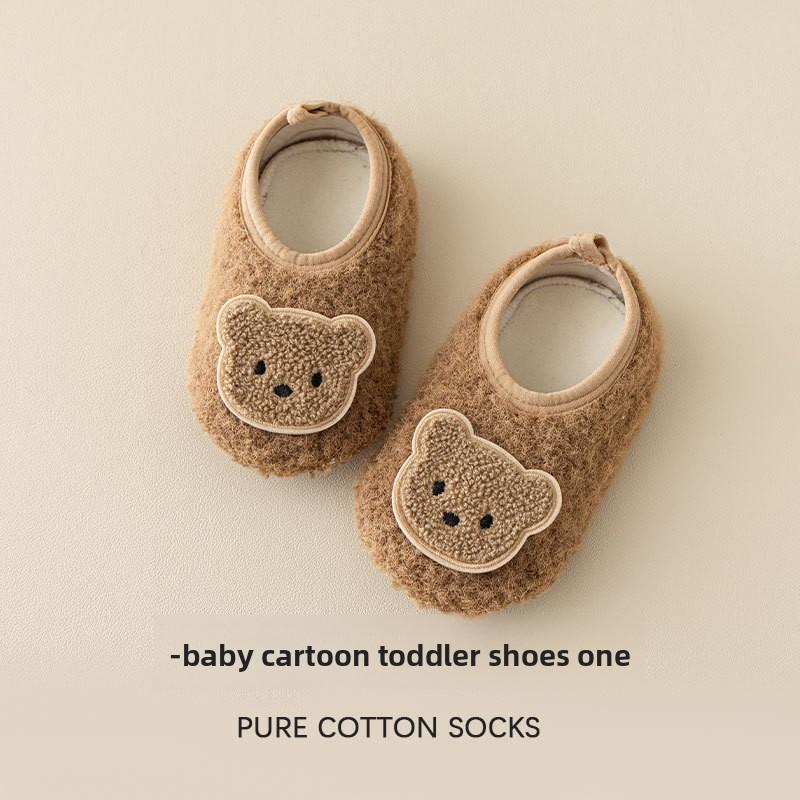 Newborn Baby Warm Floor Socks Non-Slip Soft Sole Toddler Shoes Thickened for Spring Autumn Winter