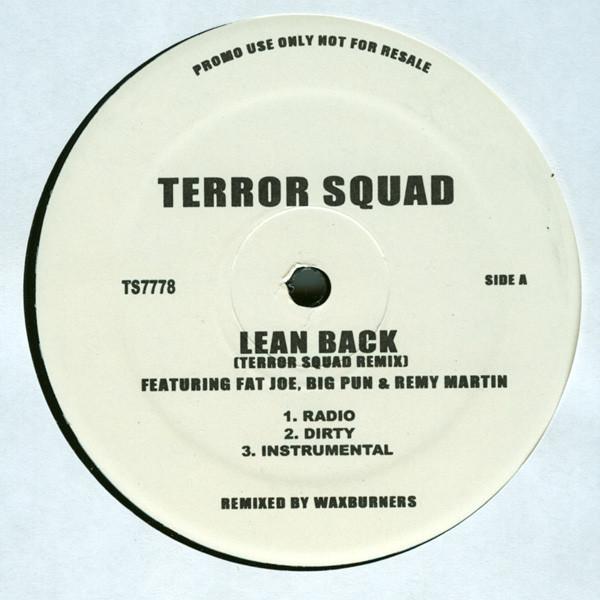 

12inch Record TERROR SQUAD - Lean Back TS7778 Not On Label 2004 US Rap & Hip-Hop/R&B Used