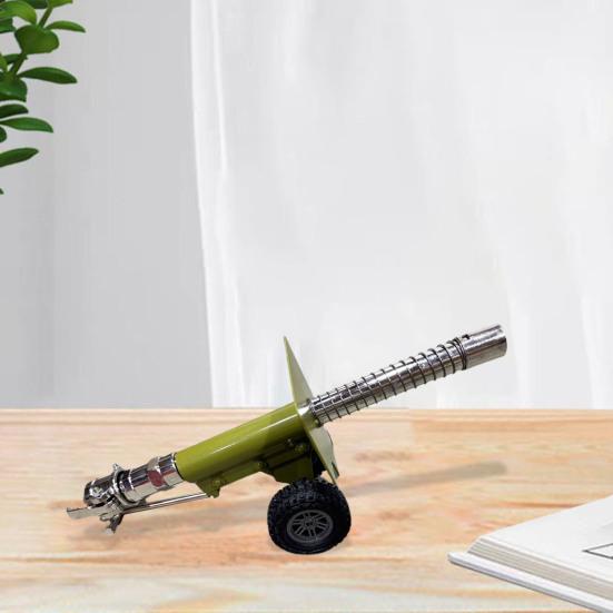 Miniature Cannon Sculpture Mini Figurine Realistic Artillery Launcher Model Alloy Statue Decorative Ornament Collection Toy Home Office Desktop