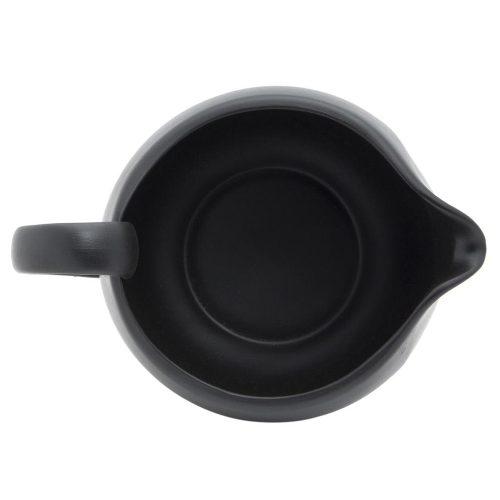 Tokoname Ware 3-686 Gyokumitsu Black Clay Plain Backhand Yuzamashi AM-T344 Length 10 Width 14.5 Height 9cm