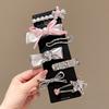 1Set Y2K Sweet Metal Hairpins Women Bow Side Bangs Barrettes Multiple Styles Seamless Duckbill Hairs Clip Girls Hair Accessoires