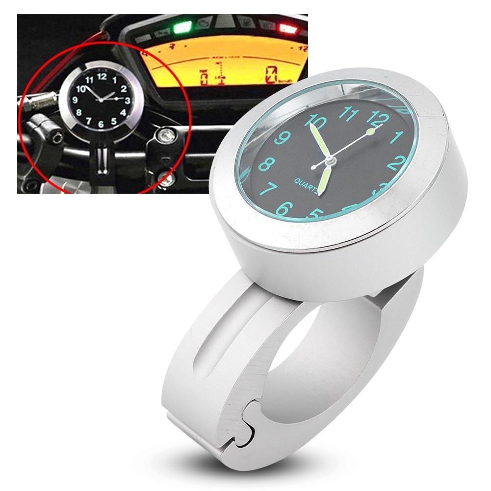2225mm Motorcycle Handlebar Mount Clock Universal Waterproof Watch Built In