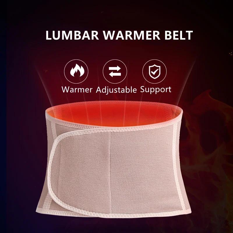 Curea de încălzire lombară reglabilă pentru spate, dureri de spate reumatice, bretele termice pentru stomac, suport pentru talie, liant pentru rinichi, centură pentru talie, înveliș pentru stomac