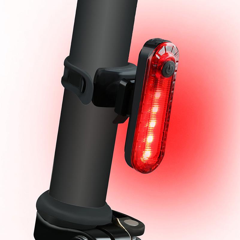 2018 Bicycle Tail Light USB Rechargeable, High Brightness Safety Warning for Outdoor Cycling
