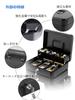 Beemyi Cash Mate Portable Safe with Key Lock, Accounting Coin Case, 3 Spring Clips, 5 Compartments, Coin and Bill Organizer, Metal Mini Safe, Piggy Ba