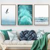 Blue Sea And Sky Nordic Landscape Canvas Painting Free Seagull Waves Beach Art Poster Living Room Cuadors Decor Seabirds Wall