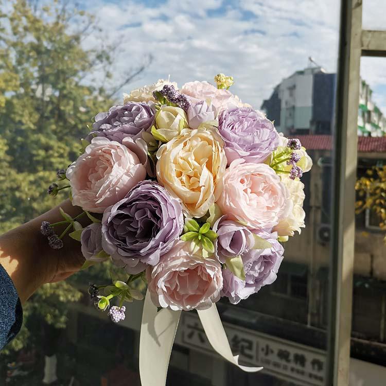 Koreanischer Waldstil Braut-Handstrauß für Hochzeit oder Foto-Requisiten