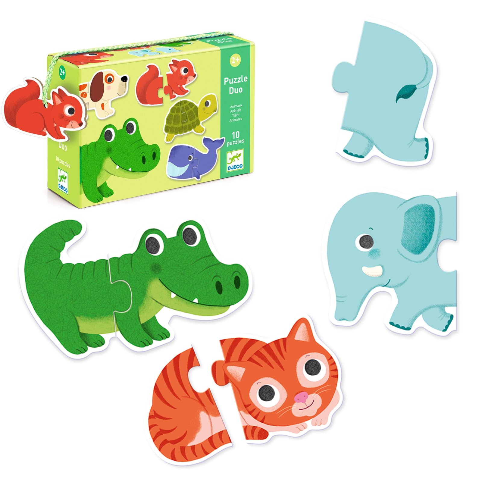 

Puzzle Duo Puzzle 2 Years Old Animal Jigsaw Puzzle Baby 2 Piece Educational Toy Matching [DJECO Animo] (DJ08147)