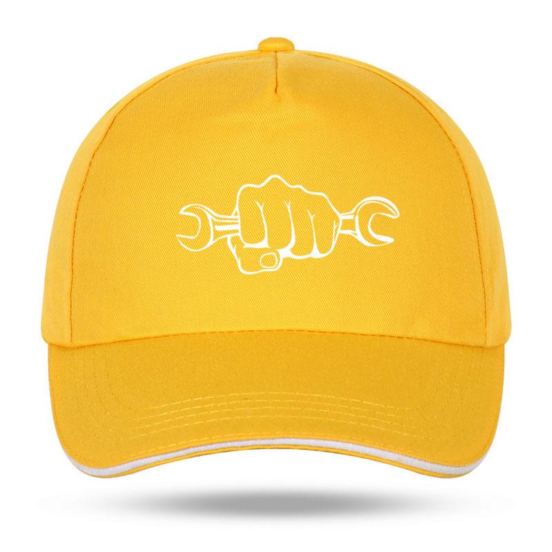 New Unisex Women Fashion Mechanic Holding A Wrench Funny Baseball Caps for Hip Hop Cotton Trucker Cap Bone Dad Hats