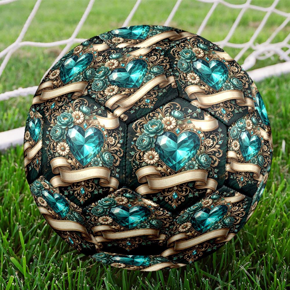 1pc Heart Elegance Size 5 Soccer Ball Professional Match Training Football Indoor &Outdoor Sports Ball Training Ball Lightweight Durable y58