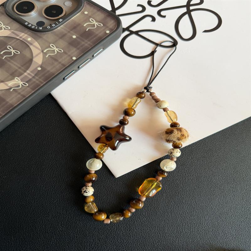 Leopard Print Phone Lanyard Pvc Handcrafted Keychain For Men Women
