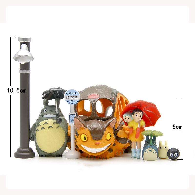 8pcs Neighbor My Totoro Pvc Mei Cat Bus Figure Miyazaki Hayao Film Toys Scene