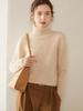 Women's High Neck Cashmere Sweater: Solid Color, Loose Fit, Casual Knit, Thick Base Layer for Autumn and Winter