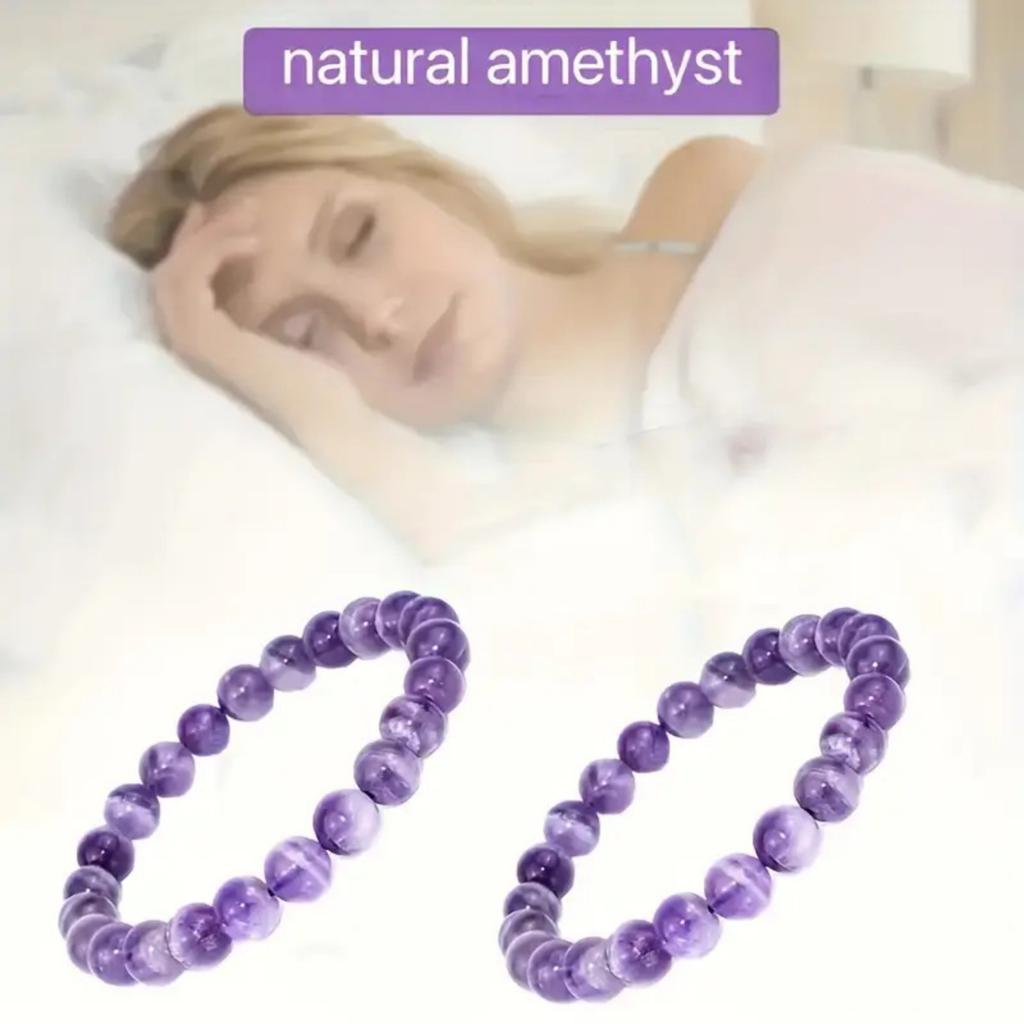 Amethyst And Fashionable Handmade Stretch Bracelet