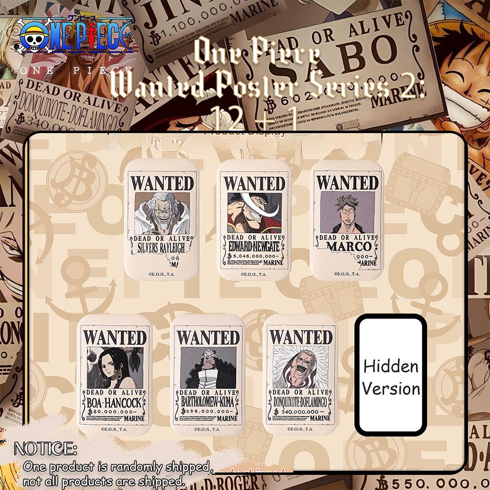 1pc Officially One Piece Wanted Poster Rectangular Badge - Generation 2 Blind Box | Anime Collectible for Decoration and Gifting