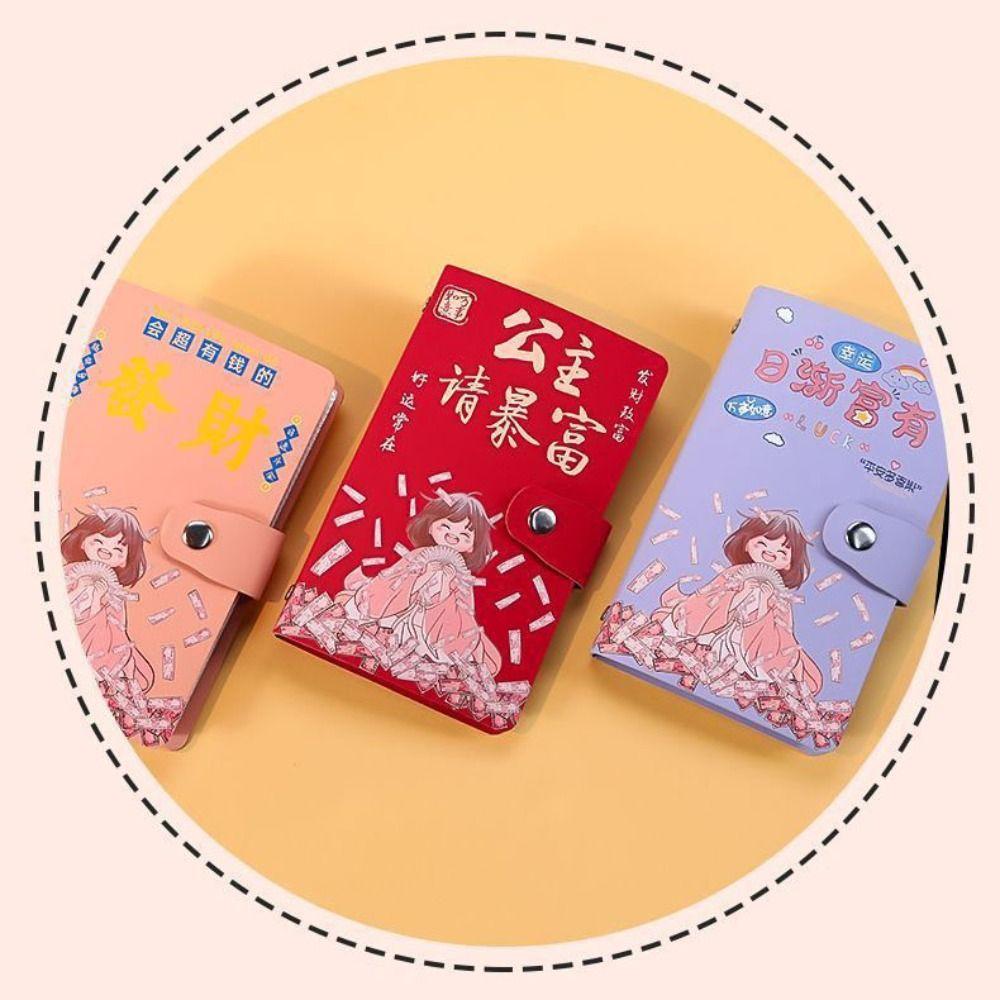 Cartoon Letter 100 Envelope Challenge Binder 50 Sheets Wallet Storage Money Saving Challeng Book Cash Envelopes Savings Handbook