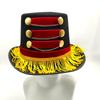 Tasseled Design Black Circus Hat Gold Chains Ringmaster Top Hat  Halloween Costume
