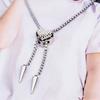 Elegant Heart Shaped Neckwear Rhinestones Accented Unisex Stainless Steel Necklace Slidable for Gifting and Daily Use