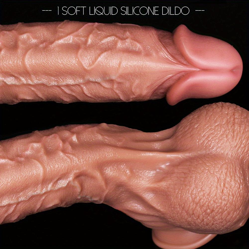 Realistic Soft Silicone Dildo – Skin-Friendly Wearable G-Spot Stimulator for Women&Couples,Flexible Lifelike Design,Hands-Free Female Masturbation Toy