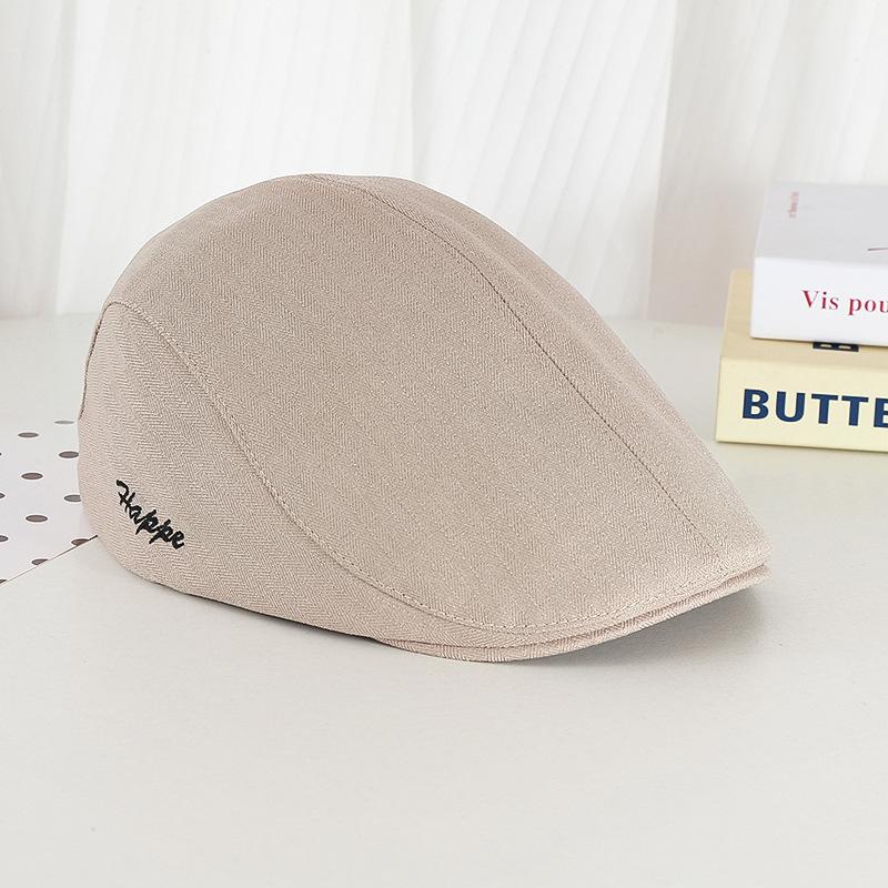 British style retro newsboy hat men's and women's solid color versatile simple forward hat antique literary cap