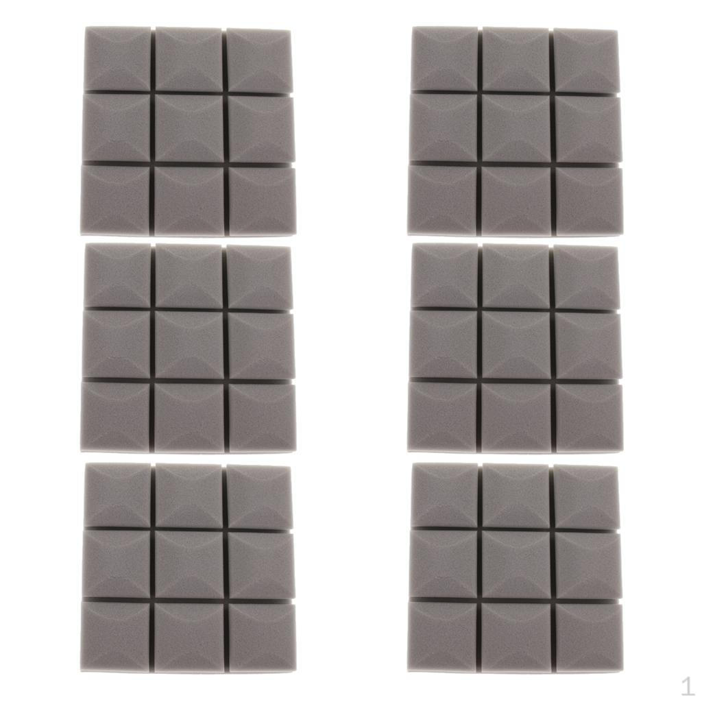 6 Pcs Studio Soundproofing Foam for Home Theatre KTV Stage