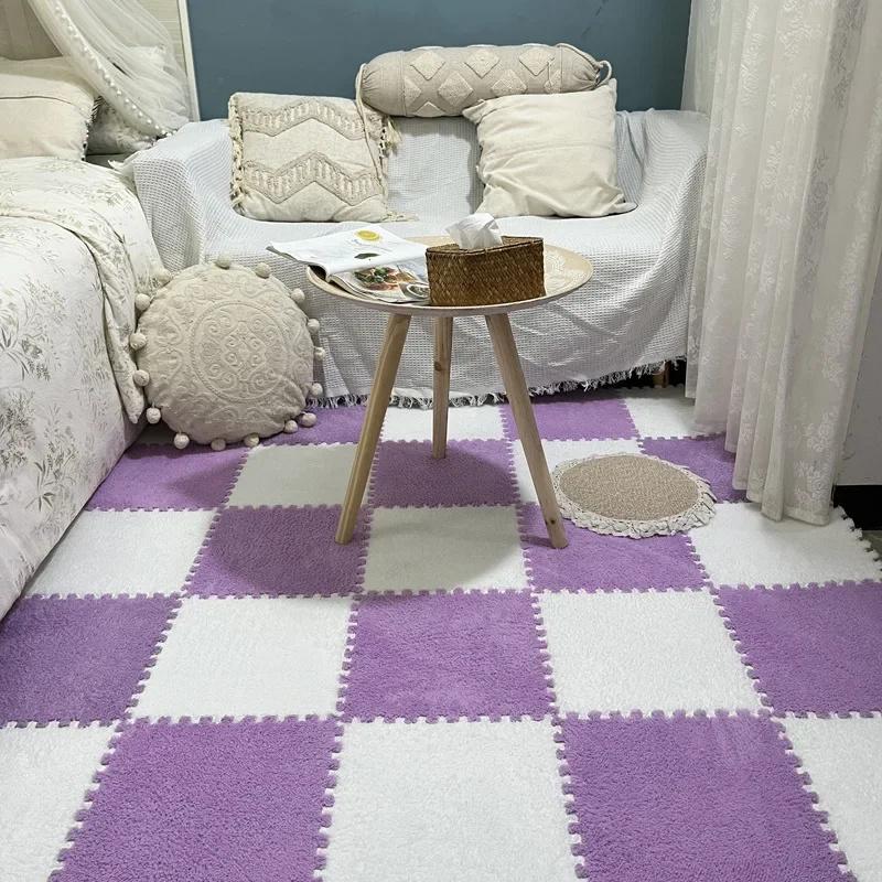 Soft Plush Children's Mat Babe Toys Eva Foam Puzzle Carpet Warm Children Play Mats Interlocking Rugs Infant Carpet 30*30*1.2CMcm