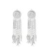 Antique Miao Silver Headdress Hairpin Retro Tassel Step Shake Women's Hanfu Warring States Robe Edge Clip Hair Accessories