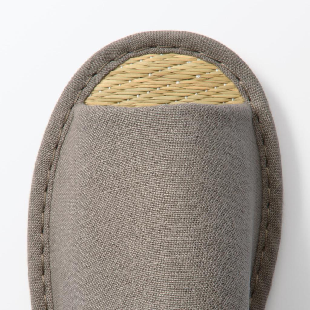 MUJI Igusa Open XL Light 76409823 Hausschuhe, Vorne, (Größen 26,5-28cm), Braun,