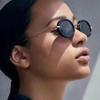 Ladies Sunglasses, Small Frame Oval Retro Too Catwalk Metal Glasses, Personalized Decorative Beach Travel Photo Sunglasses