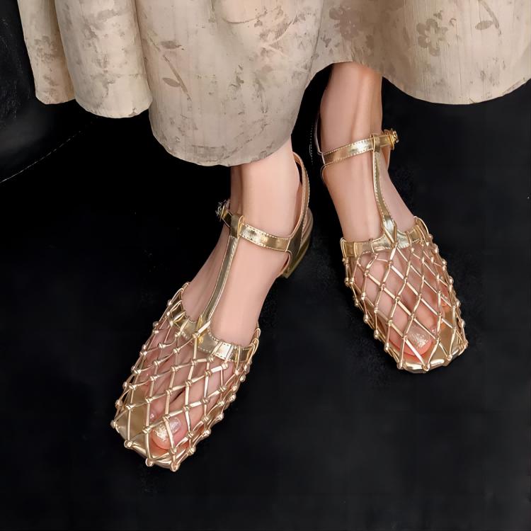 Fashion Hollow Women Sandals Shoes Low Heels Designer Summer New Slingback Sexy Casual Mujer Pumps