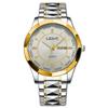 Langjue Watch Alloy Steel Belt Quartz Watch Luminous Polygonal Dial Watch Calendar Fashion Couple Watch