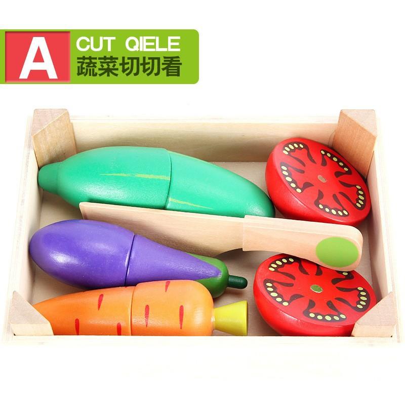 Simulationsspiel Zuhause Kinder Holzkiste Essen und Trinken Chixile Lernspielzeug