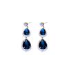 Silver Needle Diamond Geometric Water Drop Earrings European and American Light Luxury Premium Earrings Retro Niche Design Earrings