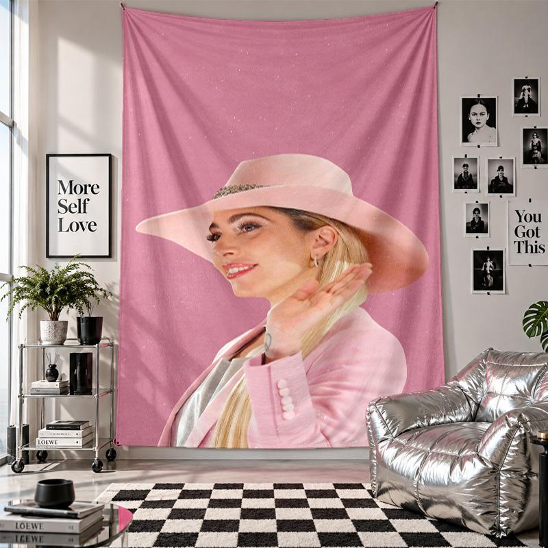 Wall TapestryLady Gaga Art Hanging Cloth Decorative Background Cover for Room Decoration