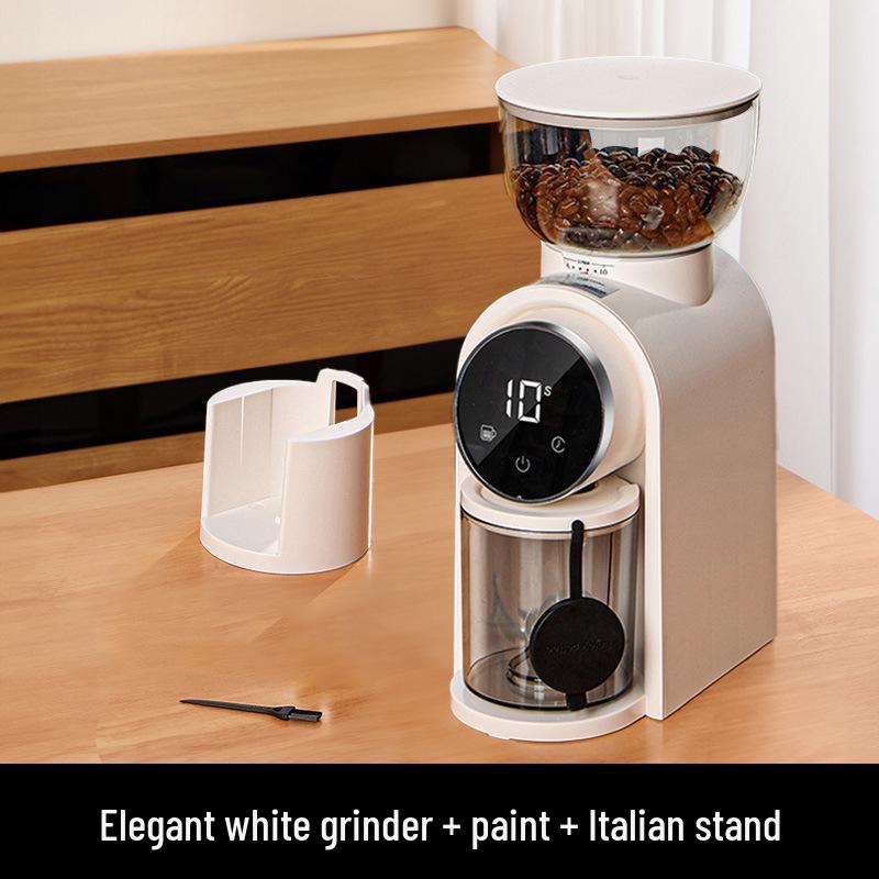 Adjustable Electric Coffee Grinder with Steel Core & Timer for Italian Coffee